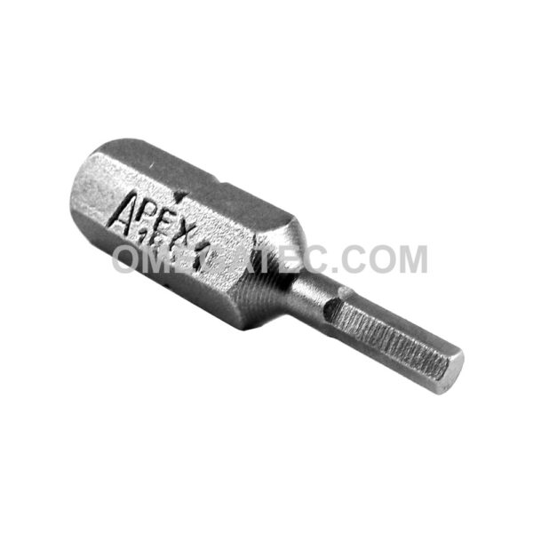 185-1X Apex Punta con Cabeza de Dado (Hex-Allen) 1/4''