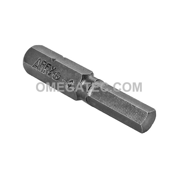 185-4X Apex Punta con Cabeza de Dado (Hex-Allen) 1/4''