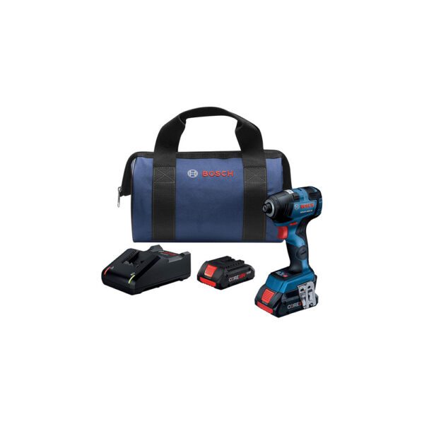 Bosch GDR18V-1800CB25 Kit de Atornillador de Impacto Hexagonal sin Escobillas EC Conectado de 1/4'' de 18V