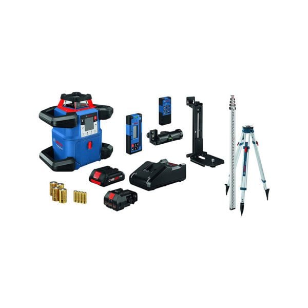 Bosch GRL4000-80CHVK Kit de Láser Rotativo Horizontal/Vertical Conectado Revolve4000 Autonivelante de 18V con uCAL