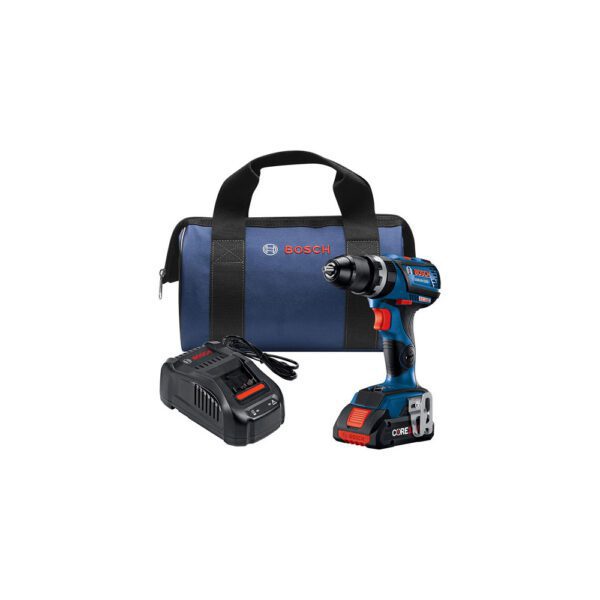 Bosch GSB18V-535CB15 Kit de Destornillador de Taladro de Martillo Compact Tough Conectado y Listo sin Escobillas EC 18V 1/2''
