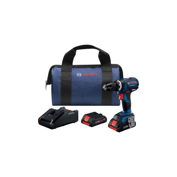 Bosch GSB18V-535CB25 Kit de Destornillador de Taladro de Martillo Compact Tough Conectado y Listo sin Escobillas EC 18V 1/2''
