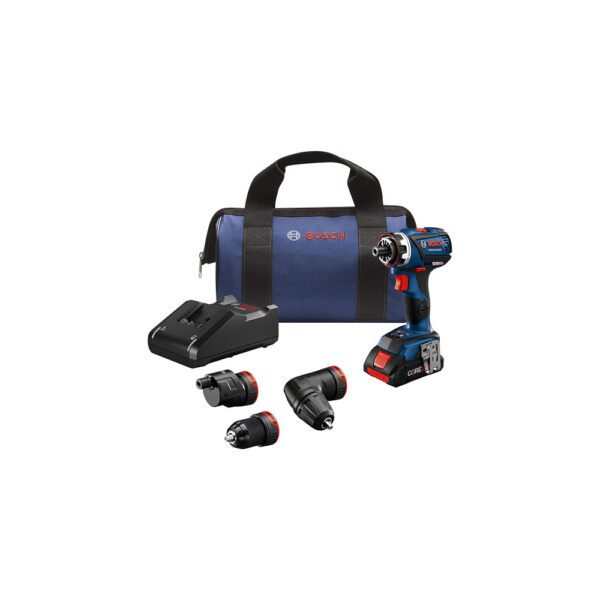 Bosch GSR18V-535FCB15 Kit de Sistema de Destornillador de Taladro Flexiclick 5 en 1 sin Escobillas EC 18V Conectado y Listo