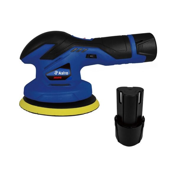 Astro Pneumatic 3026 Pulidora de Palma de Velocidad Variable Inalámbrica de 12V con 2 Baterías