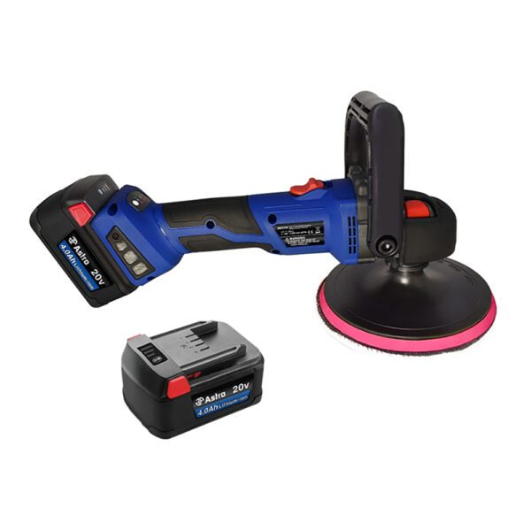 Astro Pneumatic 30570 Pulidora Rotativa de Velocidad Variable sin Escobillas de 20V y 7'' con 2 Baterías