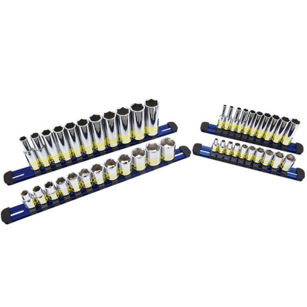 Astro Pneumatic 4143 Juego de 43 Dados de 1/4'' y 3/8'' de Accionamiento, Punto de 6, Métricos, Visibles y Luminosos