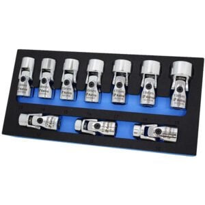 Astro Pneumatic 74310 Juego de 10 Dados Flexibles de 3/8'' de Accionamiento, Punto de 6, Métricos