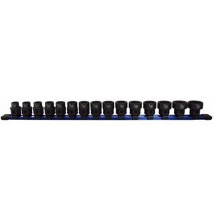 Astro Pneumatic 78215 Juego de 15 Dados de Impacto Nano de 1/2'' de Accionamiento, Métricos