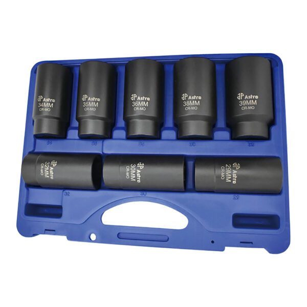 Astro Pneumatic 78866 Juego de Dados para Tuerca de Eje de 6 Puntos de 8 Piezas