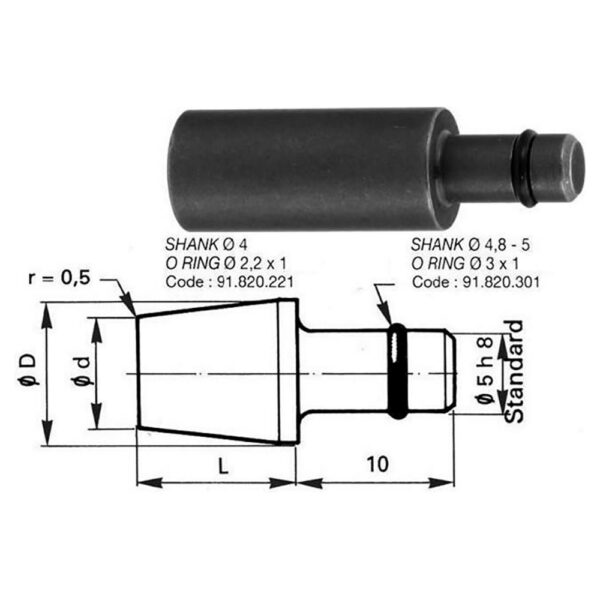 60703005 Cleco RB400 Set de Remache Avellanado