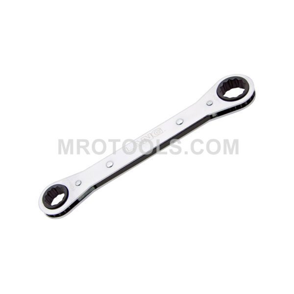RBM-0708DH Lang Llave de Caja de Trinquete Plana, 12 Puntos, Métrica