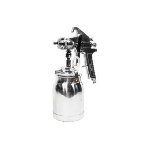 Astro Pneumatic AS8S Pistola de Pulverización con Copa - Mango Plateado - Boquilla de 1.7mm
