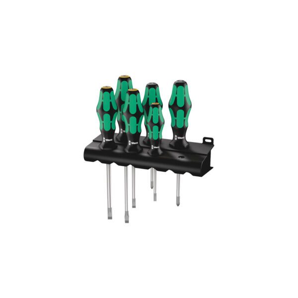 05105656001 Wera Juego de 6 Piezas 334/355 Kraftform Plus Lasertip Destornillador