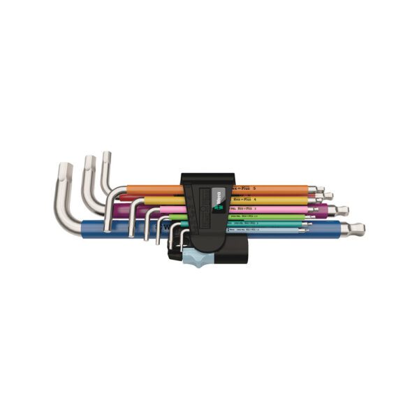 05022669001 Wera Juego de 9 Llaves Hexagonales Métricas Multicolor Acero Inoxidable 3950/9 Hex-Plus 1