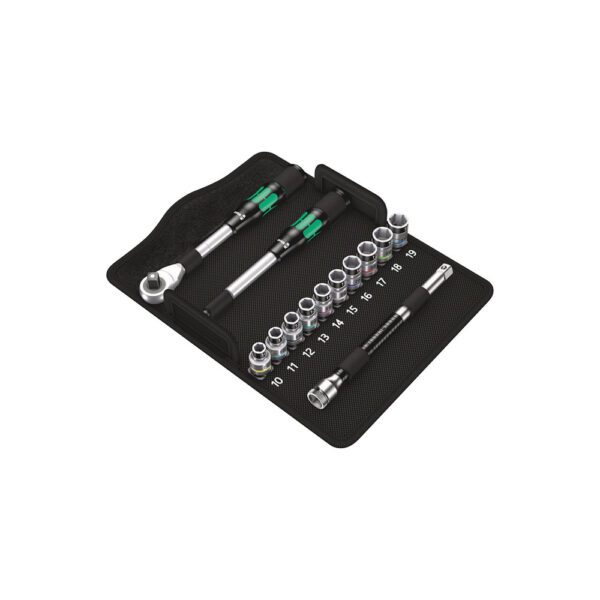 05004090001 Wera 13 Pc. SC 1 Juego de Carracas Zyklop Métricas Híbridas de 1/2''