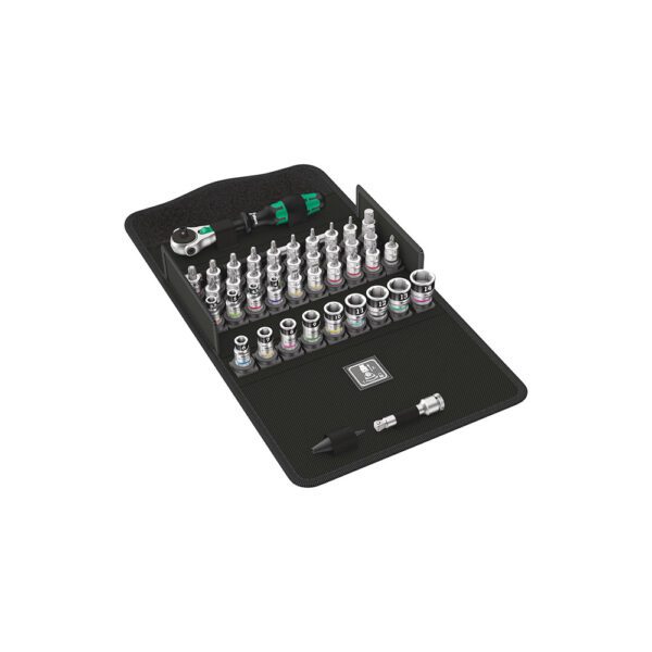 05003755001 Wera 42 Pc. Juego 8100 SA All-in de Carraca Zyklop Métrica de 1/4'' con Función de Sujeción