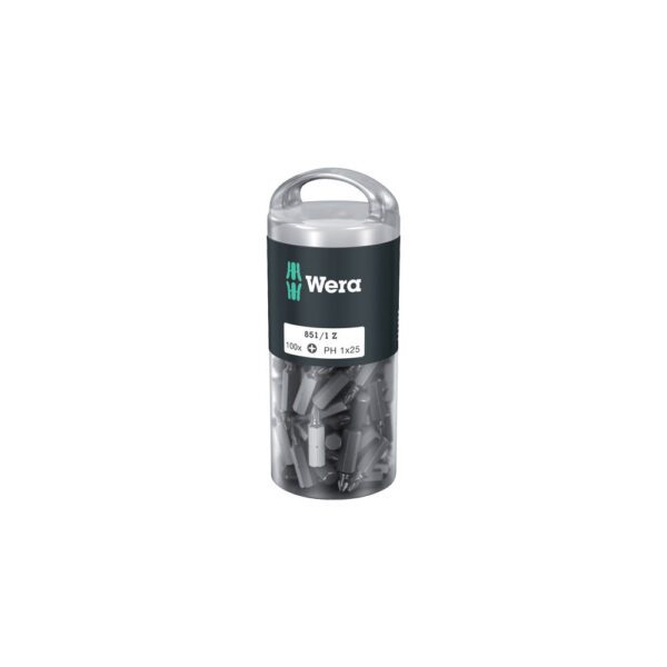 05072440001 Wera Punta 851/1 #1 Z DIY 1/4'' Hex Phillips (Paquete de 100)