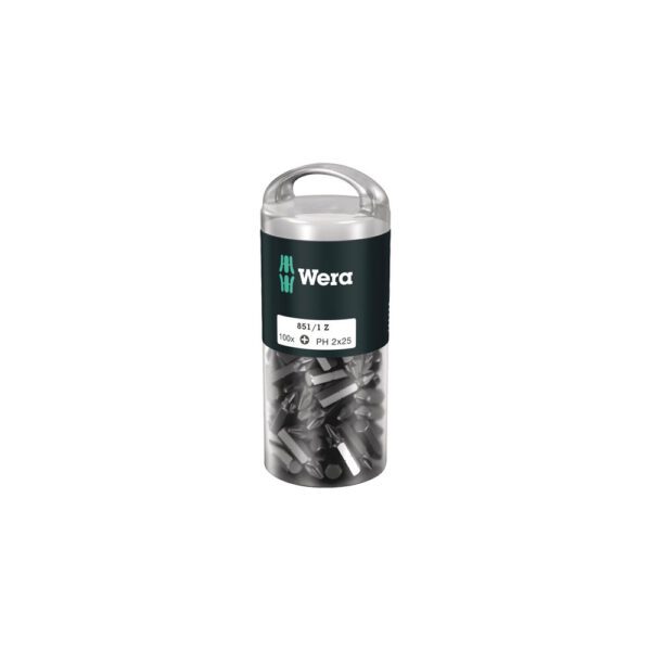 05072441001 Wera Punta 851/1 #2 Z DIY 1/4'' Hex Phillips (Paquete de 100)
