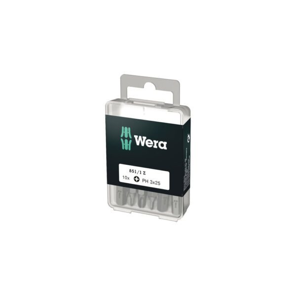 05072402001 Wera Punta 851/1 #3 Z DIY 1/4'' Hex Phillips (Paquete de 10)