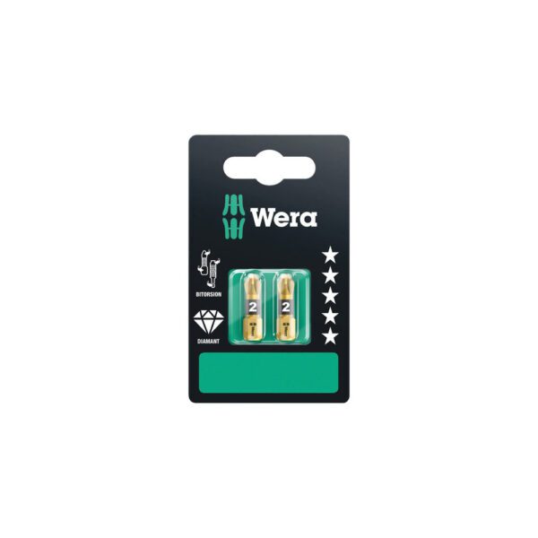 05073339001 Wera Punta 855/1 BDC SB 1/4'' Hex Pozidriv (Paquete de 2)