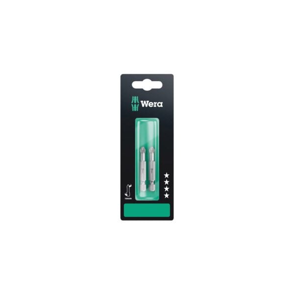 05134386001 Wera Juego de Puntas 855/4 TZ SB 1/4'' Hex Pozidriv Power Drive (Paquete de 2)