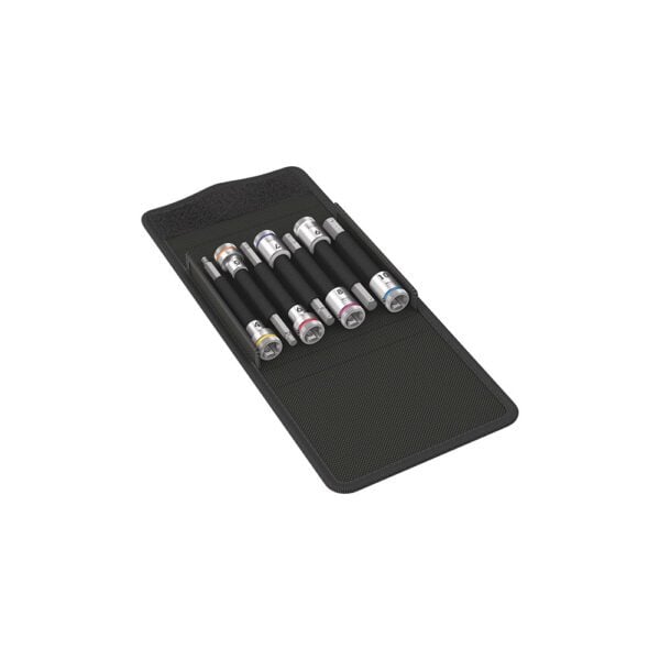 05003180001 Wera Juego de 7 Dados Bit Zyklop 8740 B HF de 3/8'' con Función de Sujeción