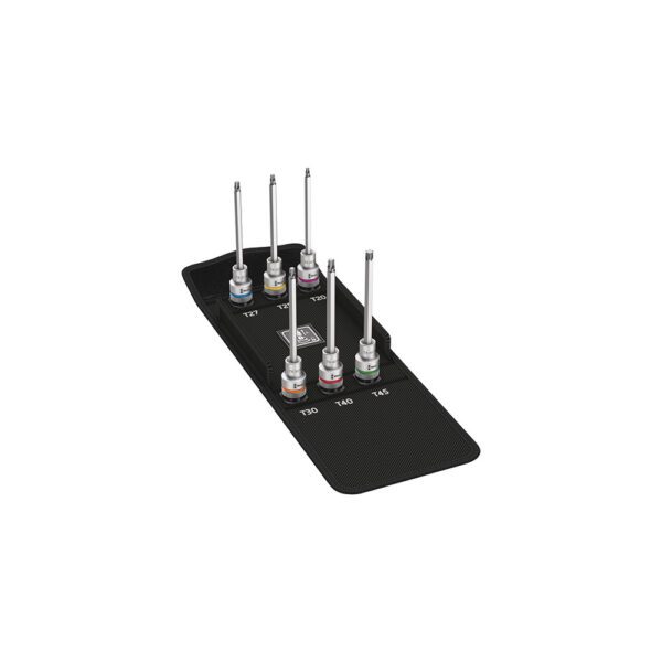 05004211001 Wera 6 Pc. 8767 C TORX HF 2 Juego de Dados Bit Zyklop 1/2'' con Función de Sujeción