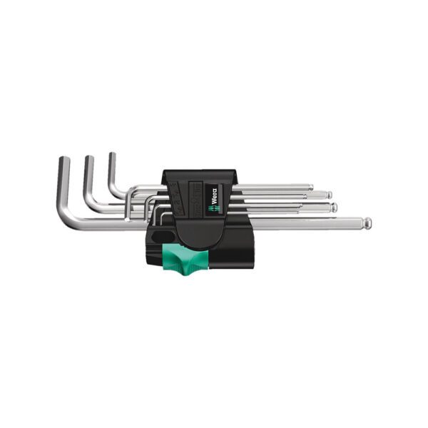 05022181001 Wera Juego de 7 Llaves Hexagonales Métricas Cromadas 950/7 Hex-Plus 1