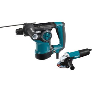 Makita HR2811FX Martillo Rotativo SDS-PLUS de 1-1/8'' y Amoladora Angular de 4-1/2''