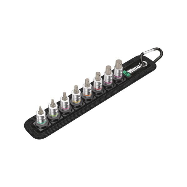 05003881001 Wera 8 Pc. Juego de Dados Belt A 2 para Zyklop In-Hex-Plus de 1/4'' con Función de Sujeción