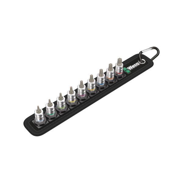 05003882001 Wera 9 Pc. Juego de Dados Belt A 3 TORX HF para Zyklop de 1/4''