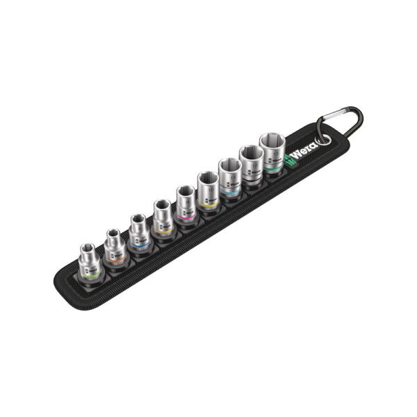 05003883001 Wera 9 Pc. Juego de Dados Belt A 4 para Zyklop de 1/4''