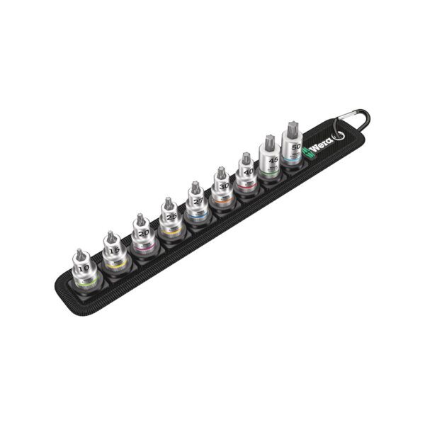 05003972001 Wera Juego de 9 Piezas Belt B 3 de Dados Zyklop TORX HF de 3/8''