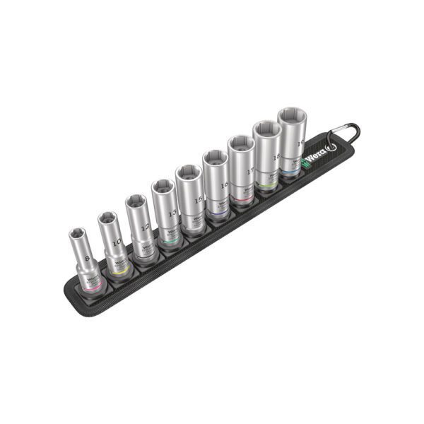 05004545001 Wera Juego de 9 Dados Profundos Belt B 1 de 3/8''