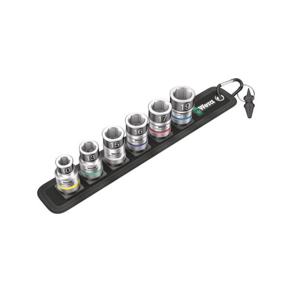 05003995001 Wera 7 Pc. Belt C 1 Juego de Dados Zyklop 1/2'' con Función de Sujeción