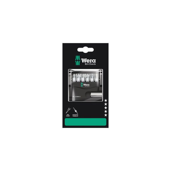 05136393001 Wera Juego de 12 Piezas Bit-Check Metal 1 SB
