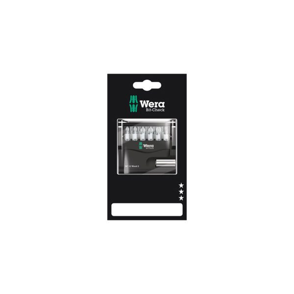 05136391001 Wera Juego de 12 Piezas Bit-Check Wood 2 SB