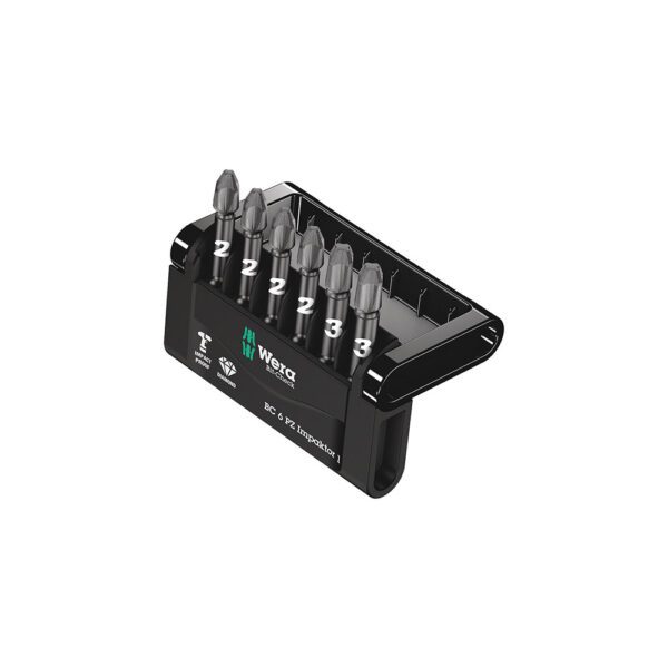 05057692001 Wera Juego de 6 piezas Pozidriv Impaktor 1 Bit-Check