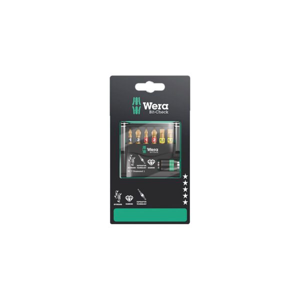 05073419001 Wera Juego de 7 piezas Diamond 1 SB Bit-Check