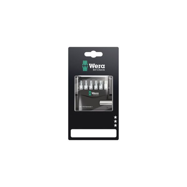 05073404001 Wera Juego de 7 piezas TORX Universal 1 SB Bit-Check