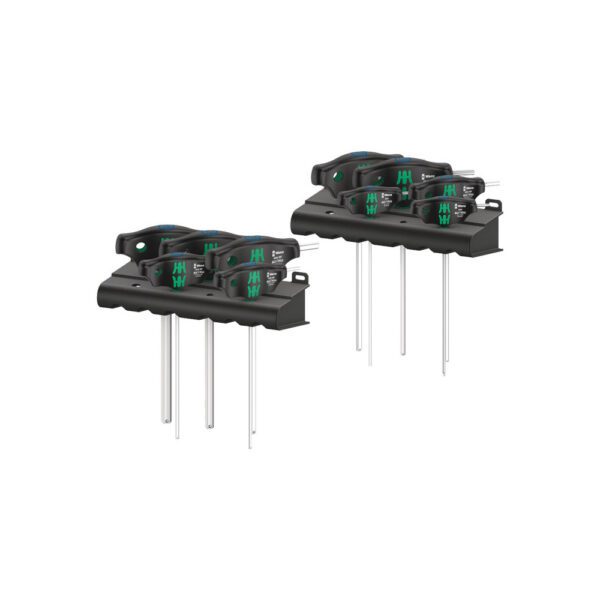 05023451001 Wera Juego de 10 Piezas 454 HF Set 1 Imperial Destornillador de Mango en T Hex-Plus con Cabeza Hexagonal