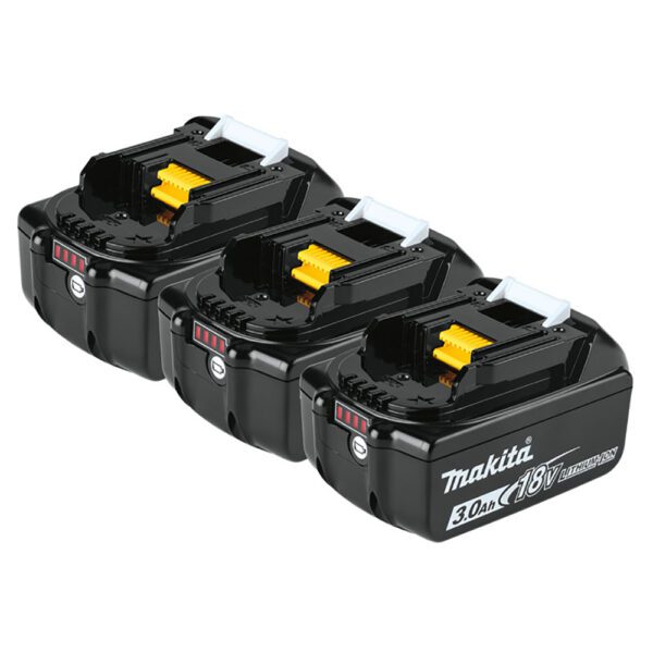 Makita BL1830B-3 Batería de Iones de Litio LXT 18V 3.0Ah, 3/PK