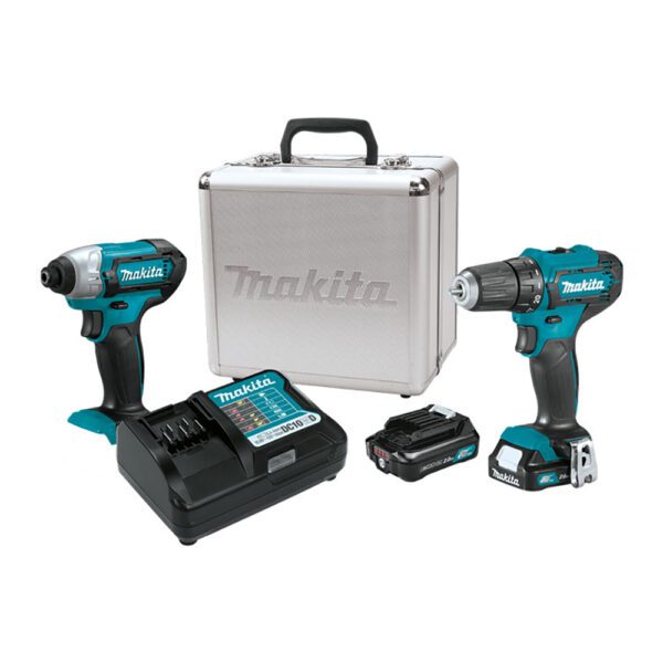 Makita CT232RX Kit Combo Inalámbrico de 2 Piezas con Batería de Litio-Ion CXT de 12V max (2.0Ah)