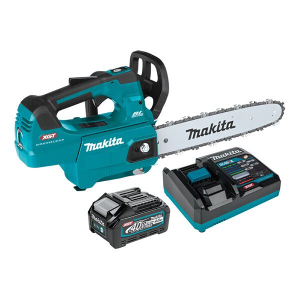Makita GCU01M1 Kit de Motosierra Inalámbrica Sin Escobillas con Mango Superior de 12'' 40V max XGT (4.0Ah)