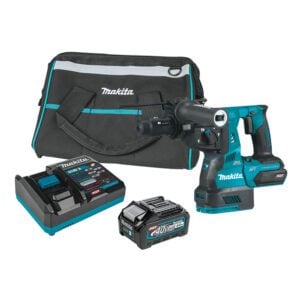 Makita GRH02M1 Kit de Martillo Rotativo SDS-PLUS AVT Inalámbrico Sin Escobillas de 1-1/8'', con Mandril Intercambiable, Compatible con AWS 40V max XGT (4.0Ah)