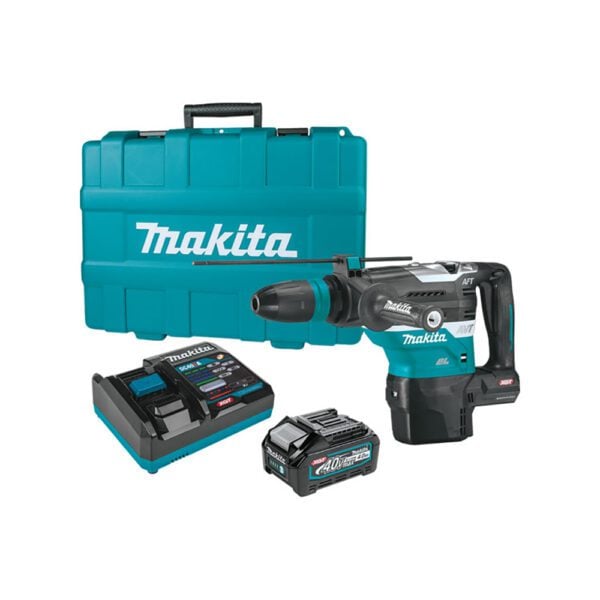 Makita GRH05M1 Kit de Martillo Rotativo SDS-MAX AVT Sin Escobillas de 1-9/16'', AFT, Compatible con AWS 40V max XGT (4.0Ah)