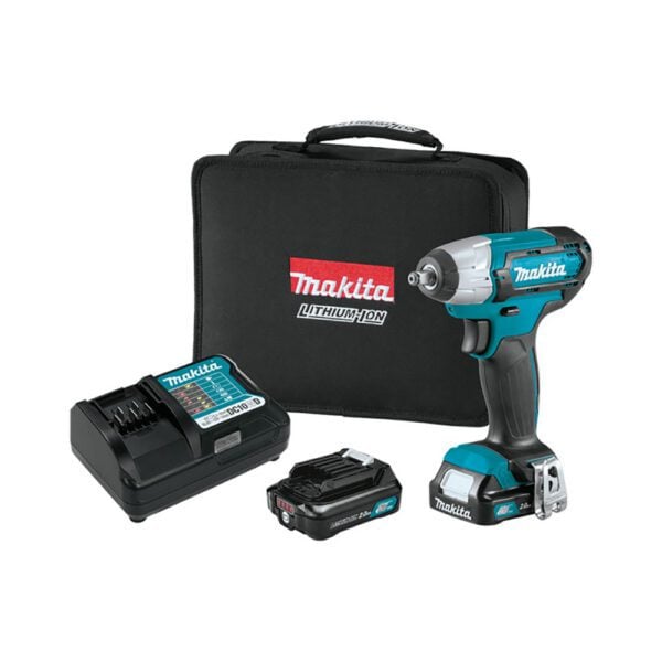 Makita WT02R1 Kit de Llave de Impacto Inalámbrica de 3/8'' Sq. Drive con Batería de Litio-Ion CXT de 12V max (2.0Ah)