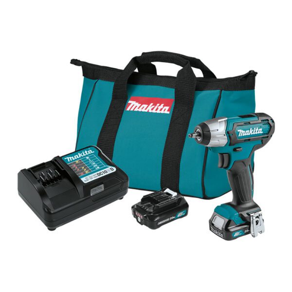 Makita WT04R1 Kit de Llave de Impacto Inalámbrica de 1/4'' con Batería de Litio-Ion CXT de 12V max (2.0Ah)
