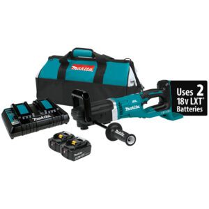 Makita XAD04PT 36V (18V X2) LXT Kit de Taladro Angular Derecho sin Escobillas de Hexágono de 7/16'' (5.0Ah)