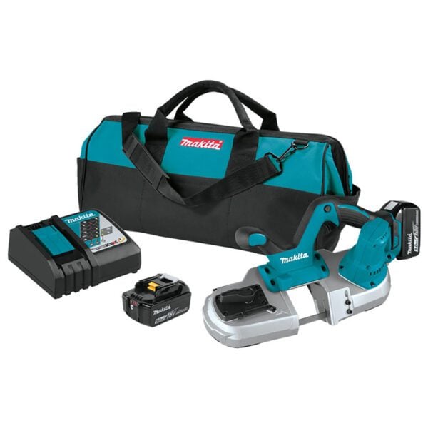 Makita XBP03T Kit de Sierra de Banda Compacta Inalámbrica 18V LXT Litio-Ion (5.0Ah)